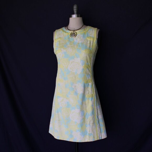 The Lilly Pulitzer vintage floral tunic mod 60s dress Jackie O scooter shift S - Picture 4 of 10